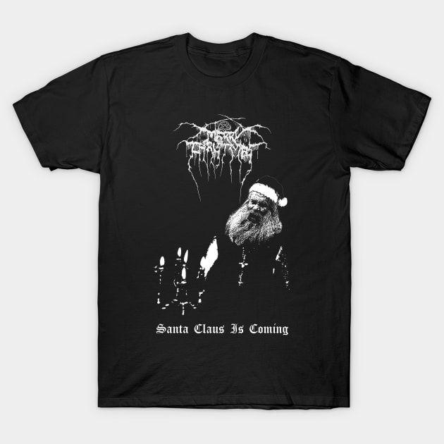 Black Metal Christmas T-Shirt by WithinSanityClothing